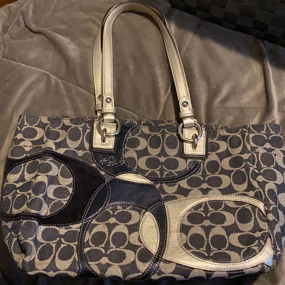 Blue coach bag, gently used
